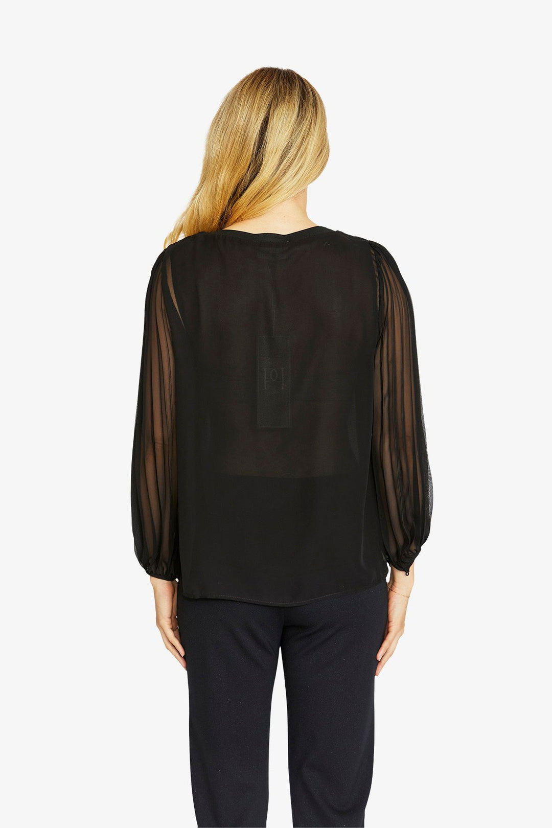 Ping Pong Matilda Pleated top in Black
