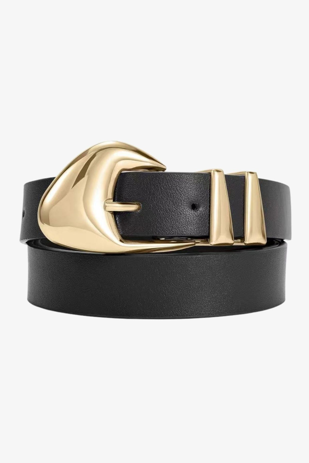 Ping Pong Sienna Abstract Belt in Black/Gold