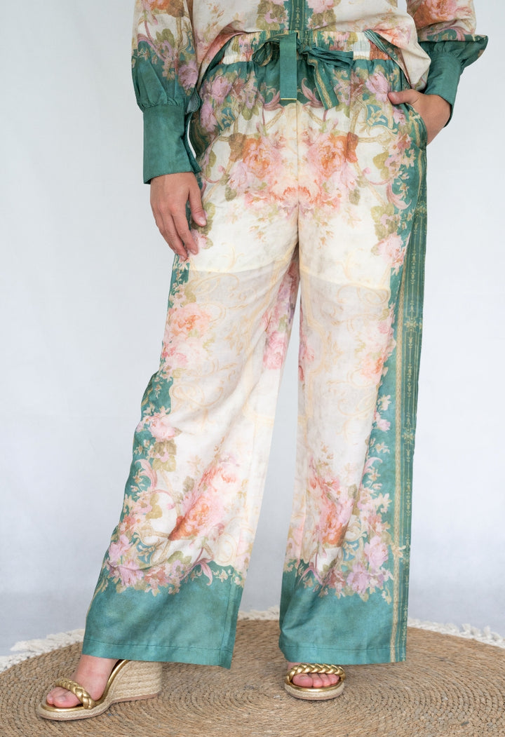 Fria Green Boarder Eden Pants