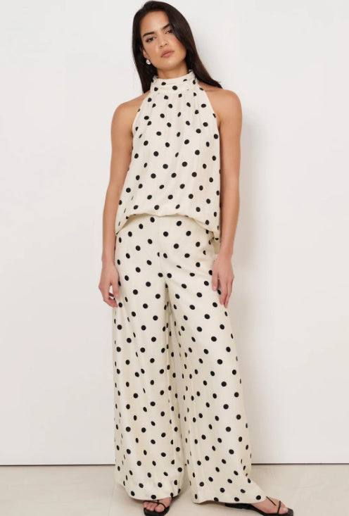 Adorne Parker Wide Leg Pant in Spot
