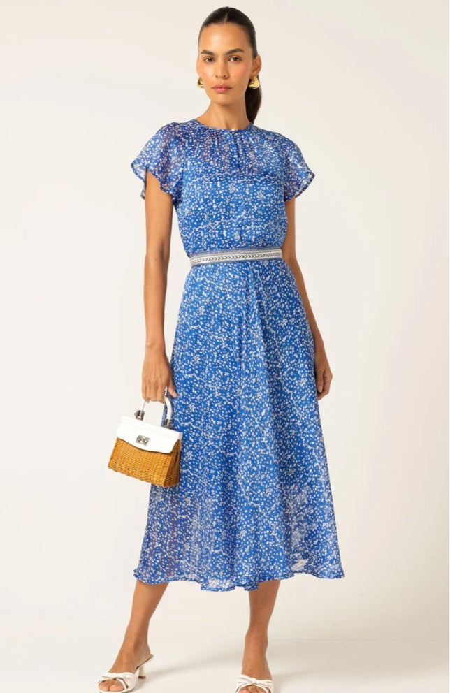 Sacha Drake Renee Midi Dress in Cobalt