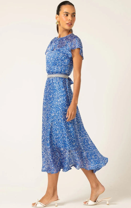 Sacha Drake Renee Midi Dress in Cobalt