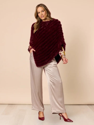 Hummock and Vine Roma Faux Poncho in Shiraz