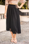Silver Wishes Tulle Party Skirt in black