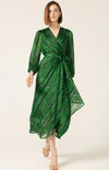 Sacha Drake Savoir Midi Wrap Dress in Green