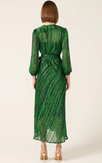 Sacha Drake Savoir Midi Wrap Dress in Green