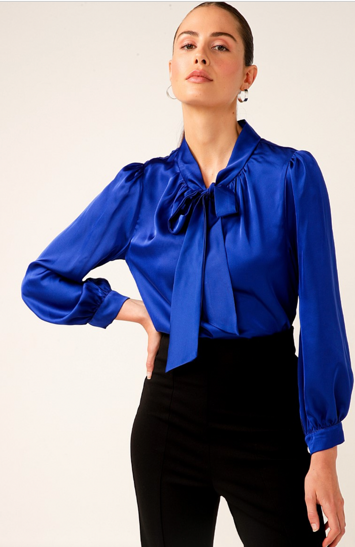 Sacha Drake Hatchie Blouse in Royal