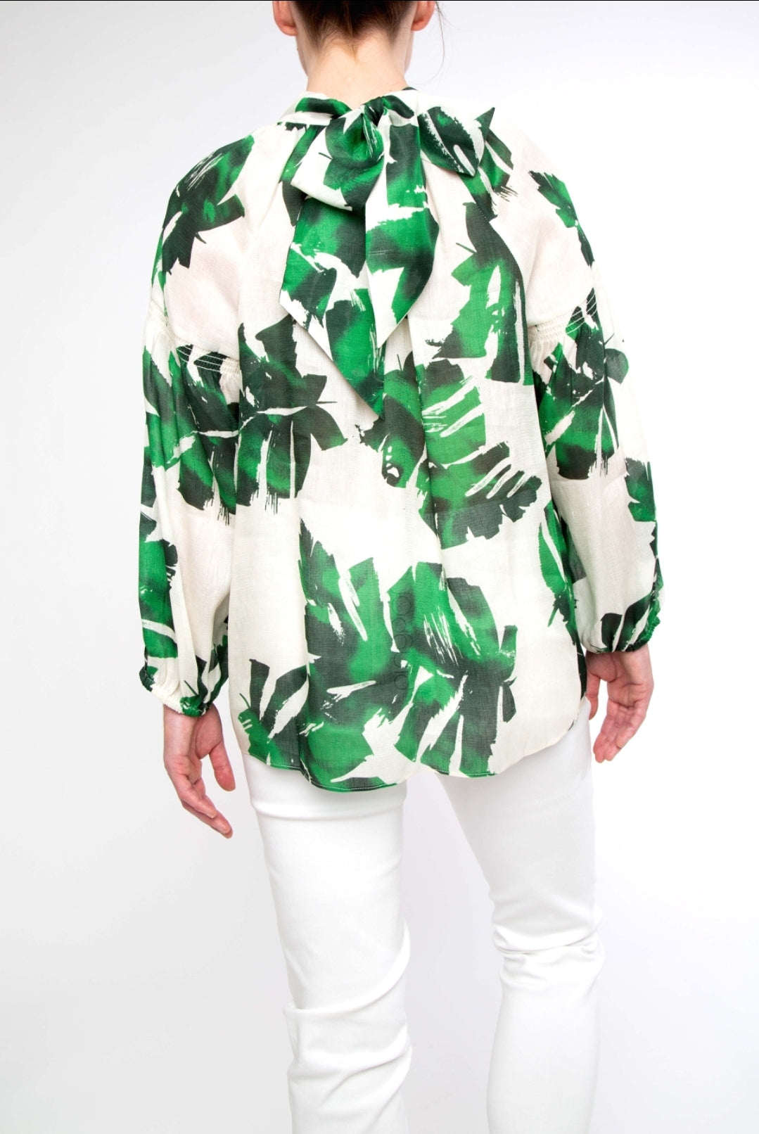 Ping Pong Monoleaf Pussy Bow Blouse