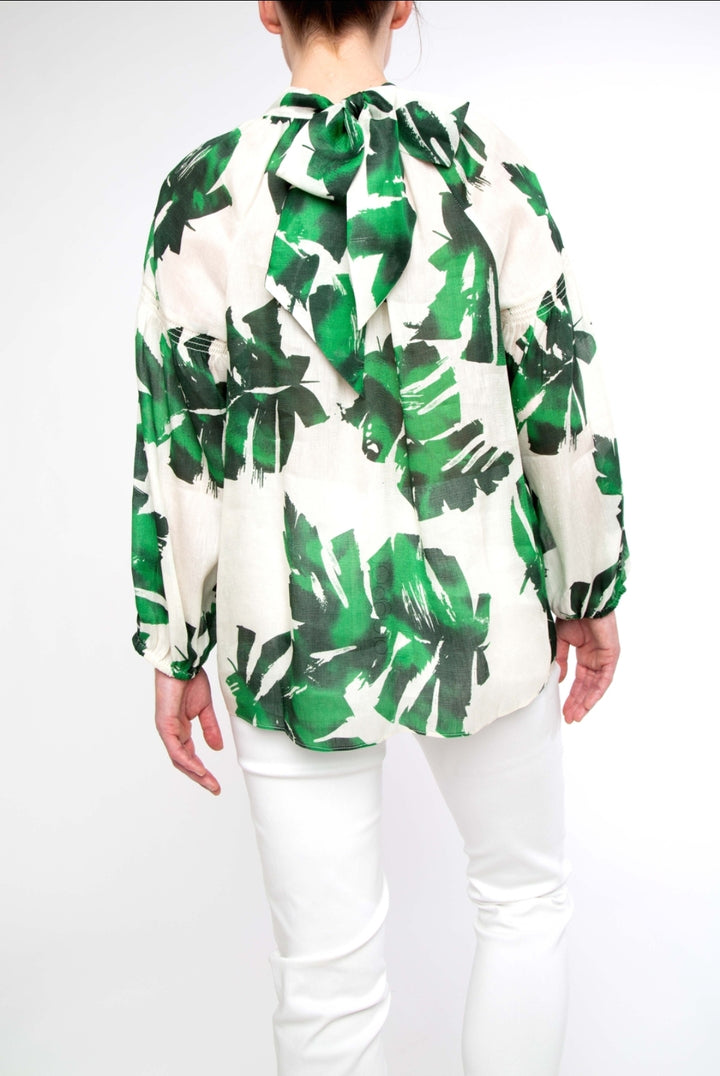 Ping Pong Monoleaf Pussy Bow Blouse