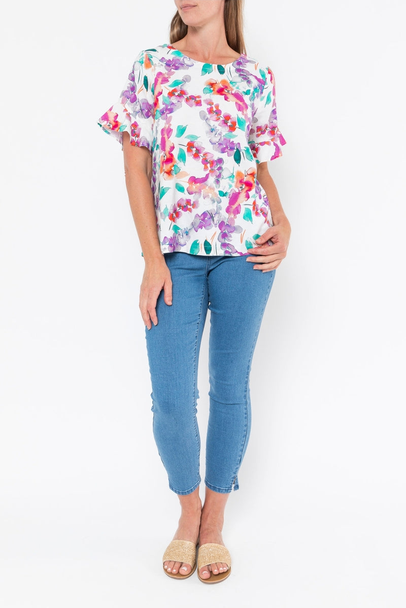 Jump Painterly Floral Top