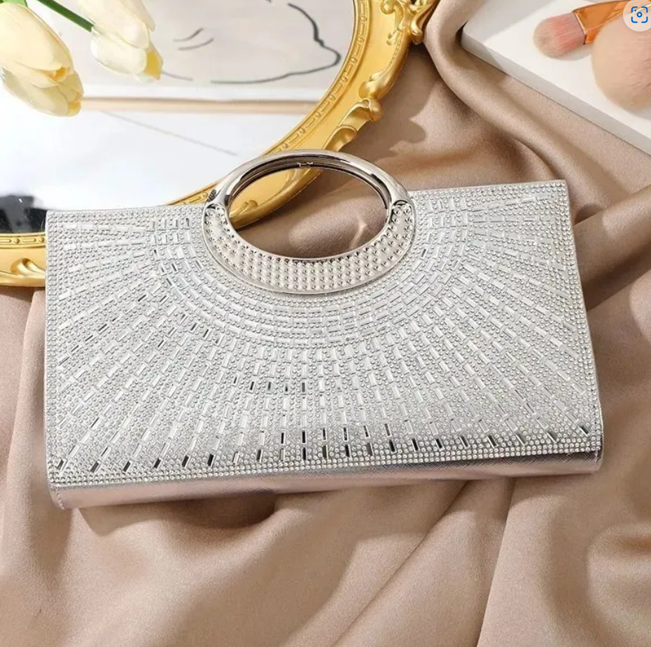 R7 Art Deco CLutch in Silver 267