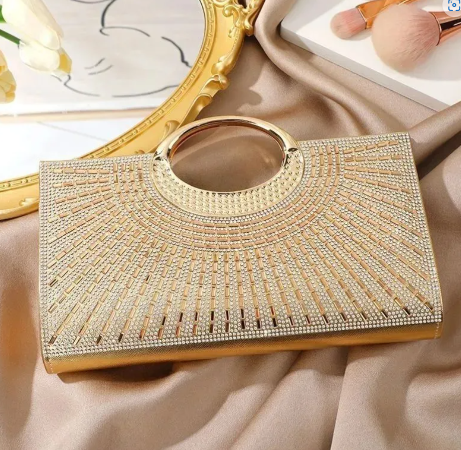 R7 Art Deco Clutch in Gold 268