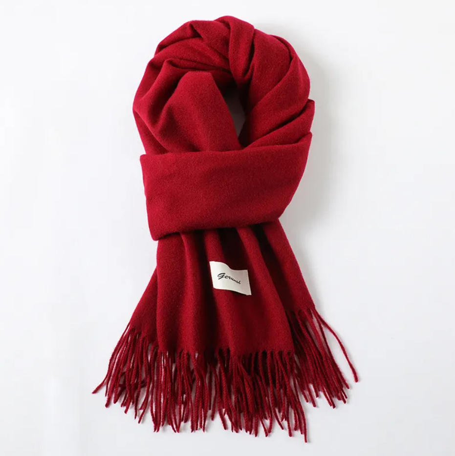 R7 Cosy Cashmere Scarf in Burgundy 270