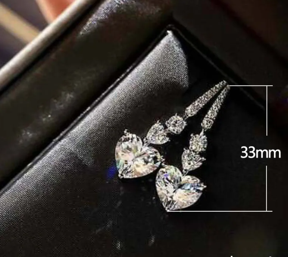 R7 Diamante Cubic Zirconia teardrop Earrings 320