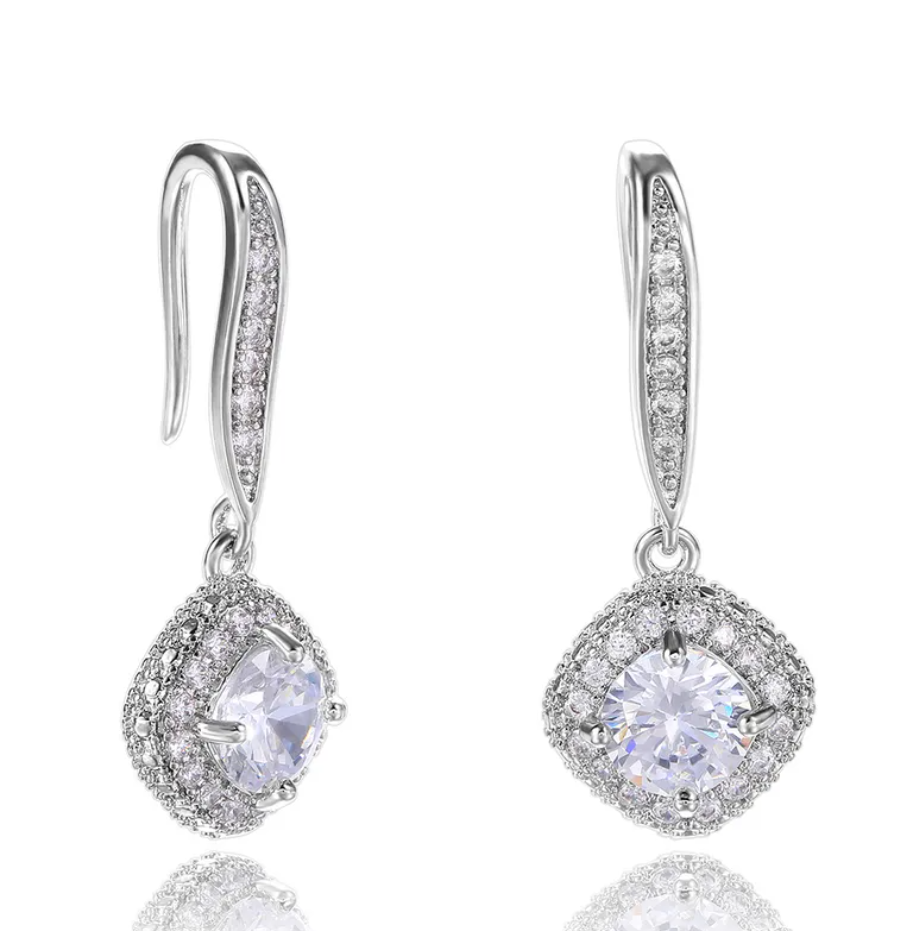 R7 Diamante Drop Zirconia Earrings 338