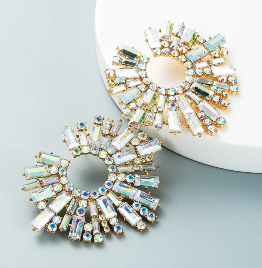 R7 Retro Starburst Earrings 366