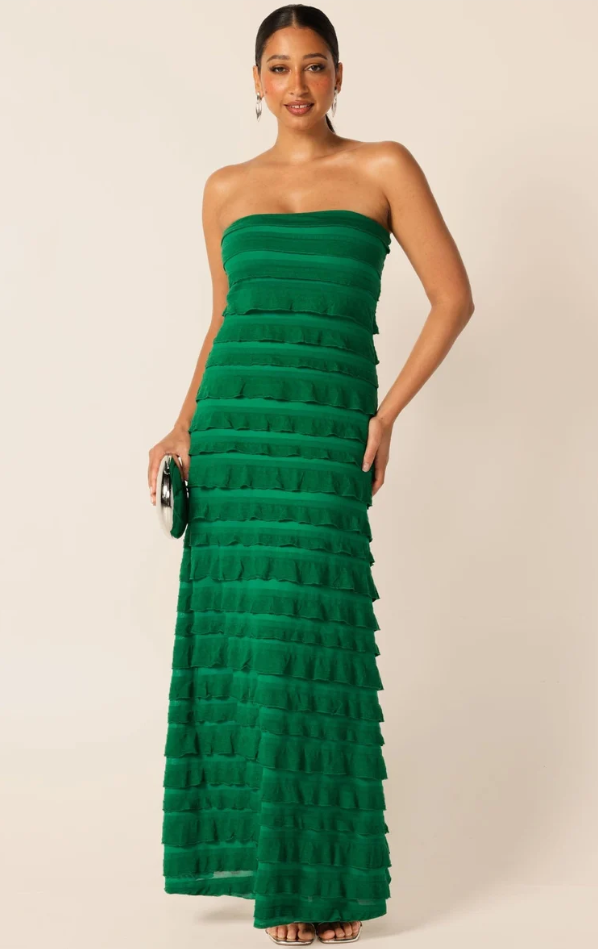 Sacha Drake Maddison Long Formal Dress in Emerald