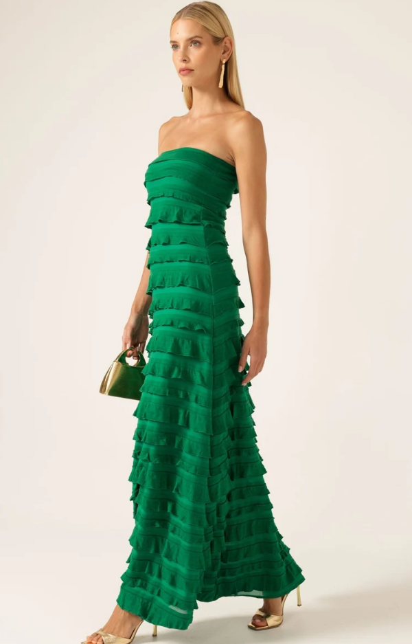 Sacha Drake Maddison Long Formal Dress in Emerald