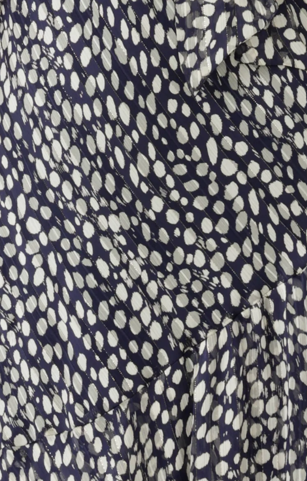 Sacha Drake Austen High Neck Dress in Navy