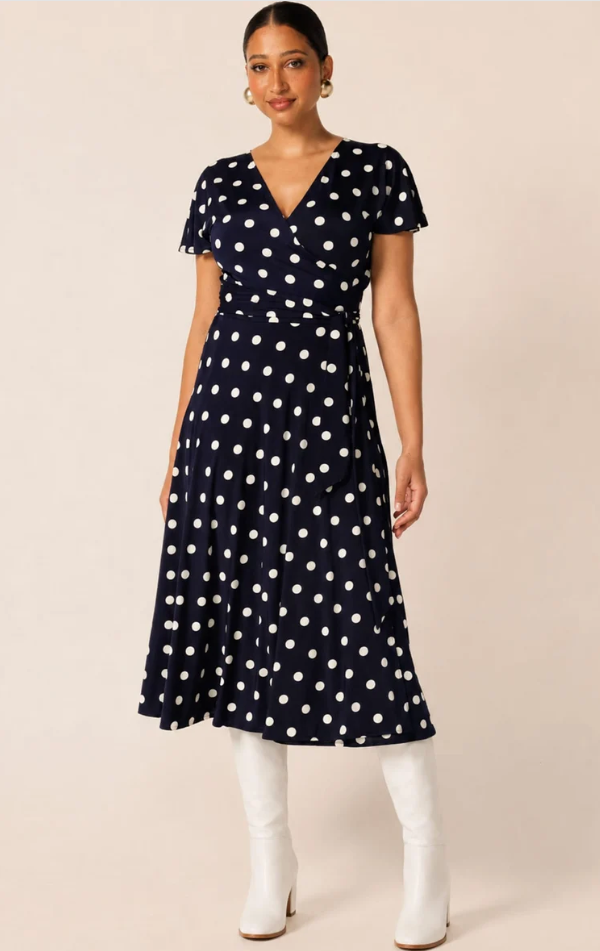 Sacha Drake Reverse Wrap Midi Dress
