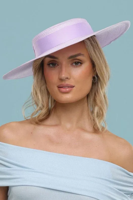 Morgan & Taylor Macy Racewear Boater in Lilac