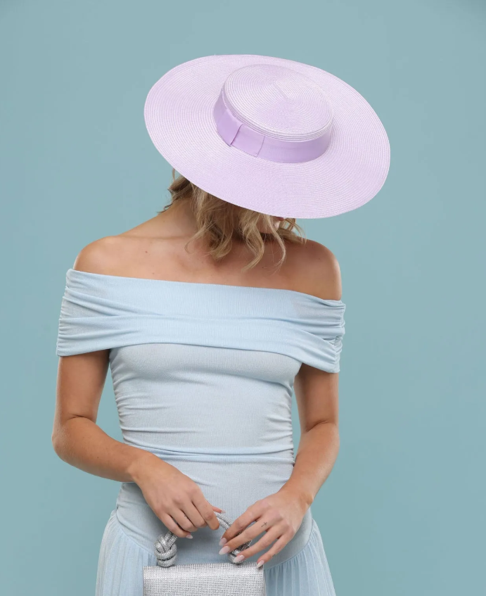 Morgan & Taylor Macy Racewear Boater in Lilac