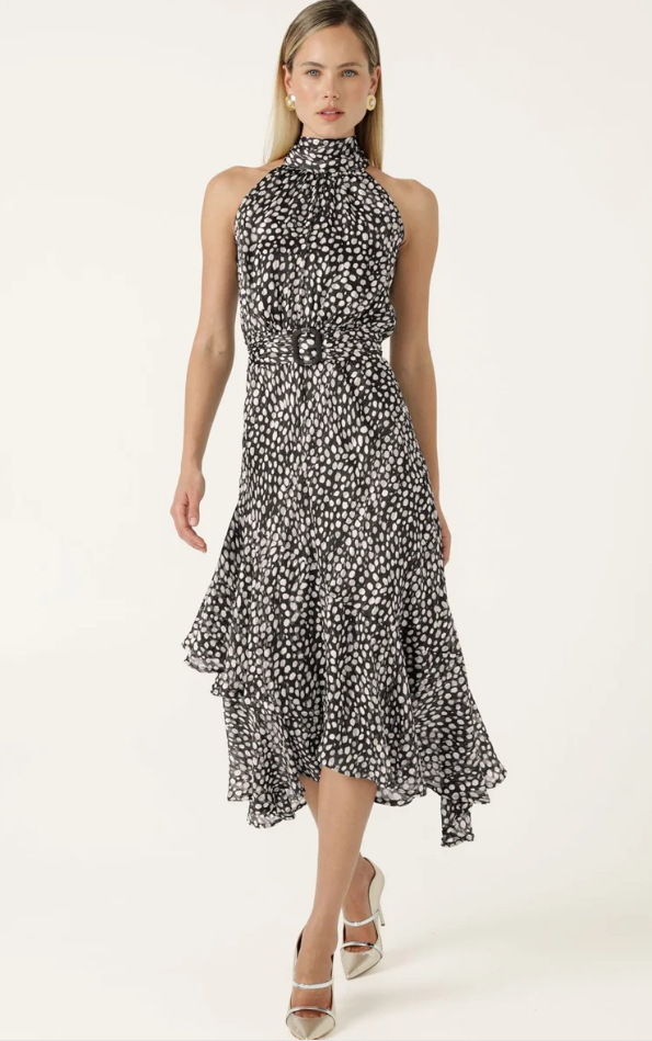 Sacha Drake Austen High Neck Dress in Black