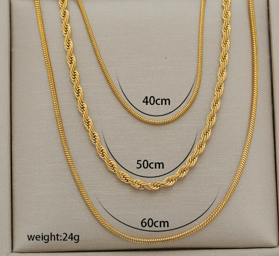 R7 Gold Multi Layered Chain Necklace 499