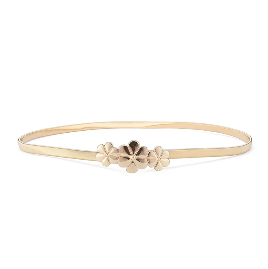 R7 Stretch Gold Metal Belt 543