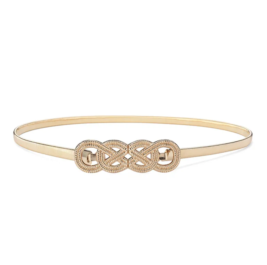 R7 Stretch Gold Metal Belt 545
