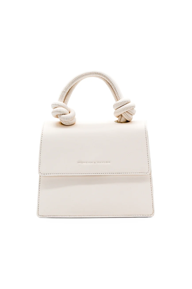Morgan and Taylor Naomi Top Handle Bag in White