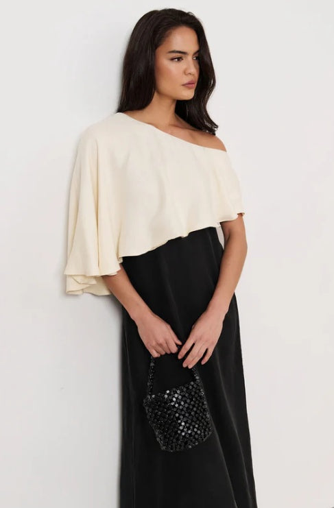 Adorne Sia Asymmetrical Frill Maxi Dress