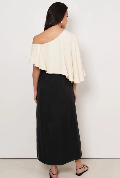 Adorne Sia Asymmetrical Frill Maxi Dress