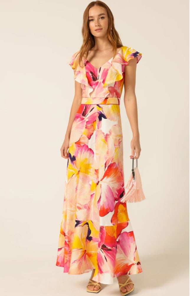 Sacha Drake Summer Fiesta Linen Maxi Dress