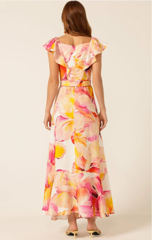Sacha Drake Summer Fiesta Linen Maxi Dress