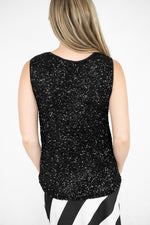 Silver Wishes Sequin Single in Black