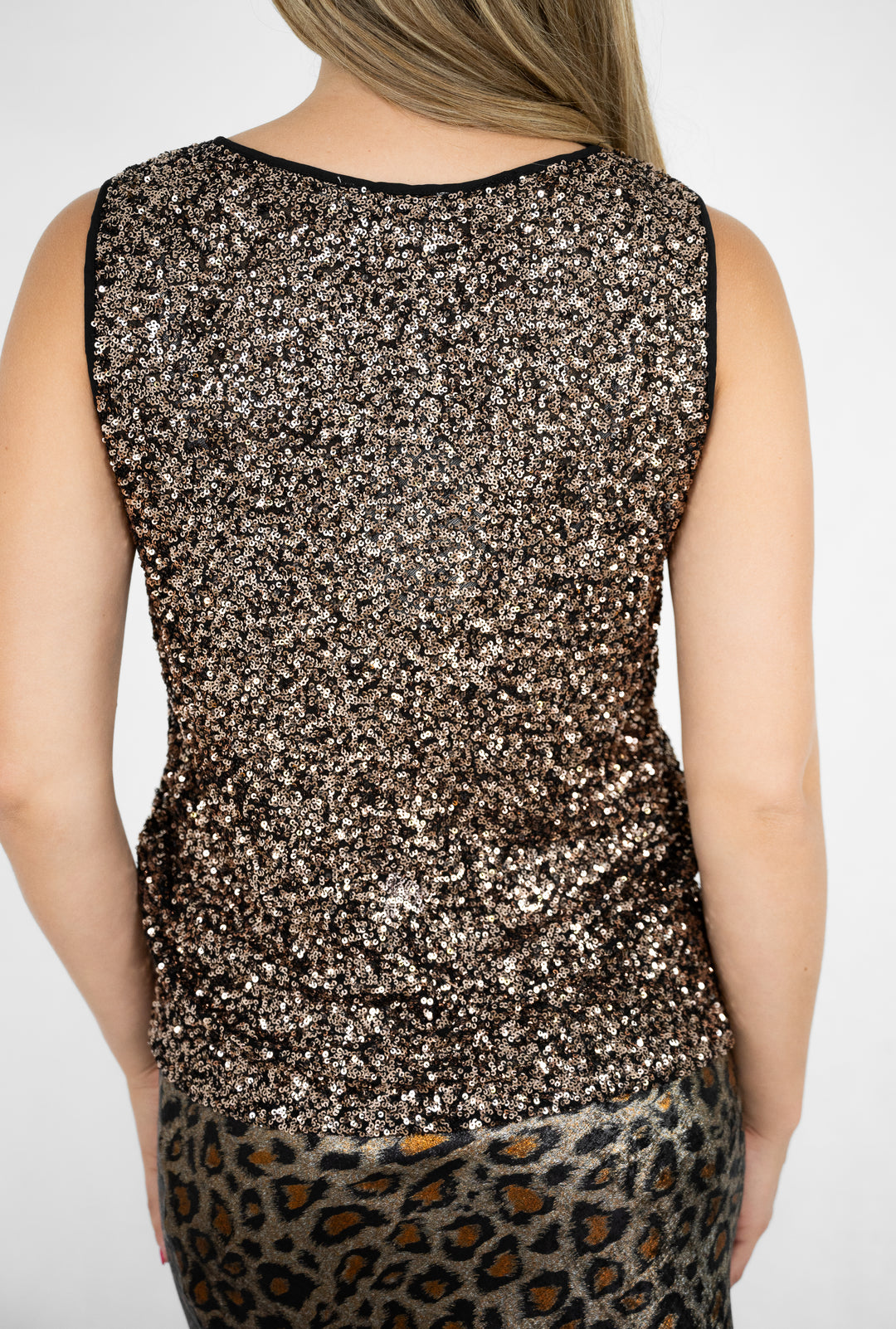 Silver Wishes Sequin Single in Bronze