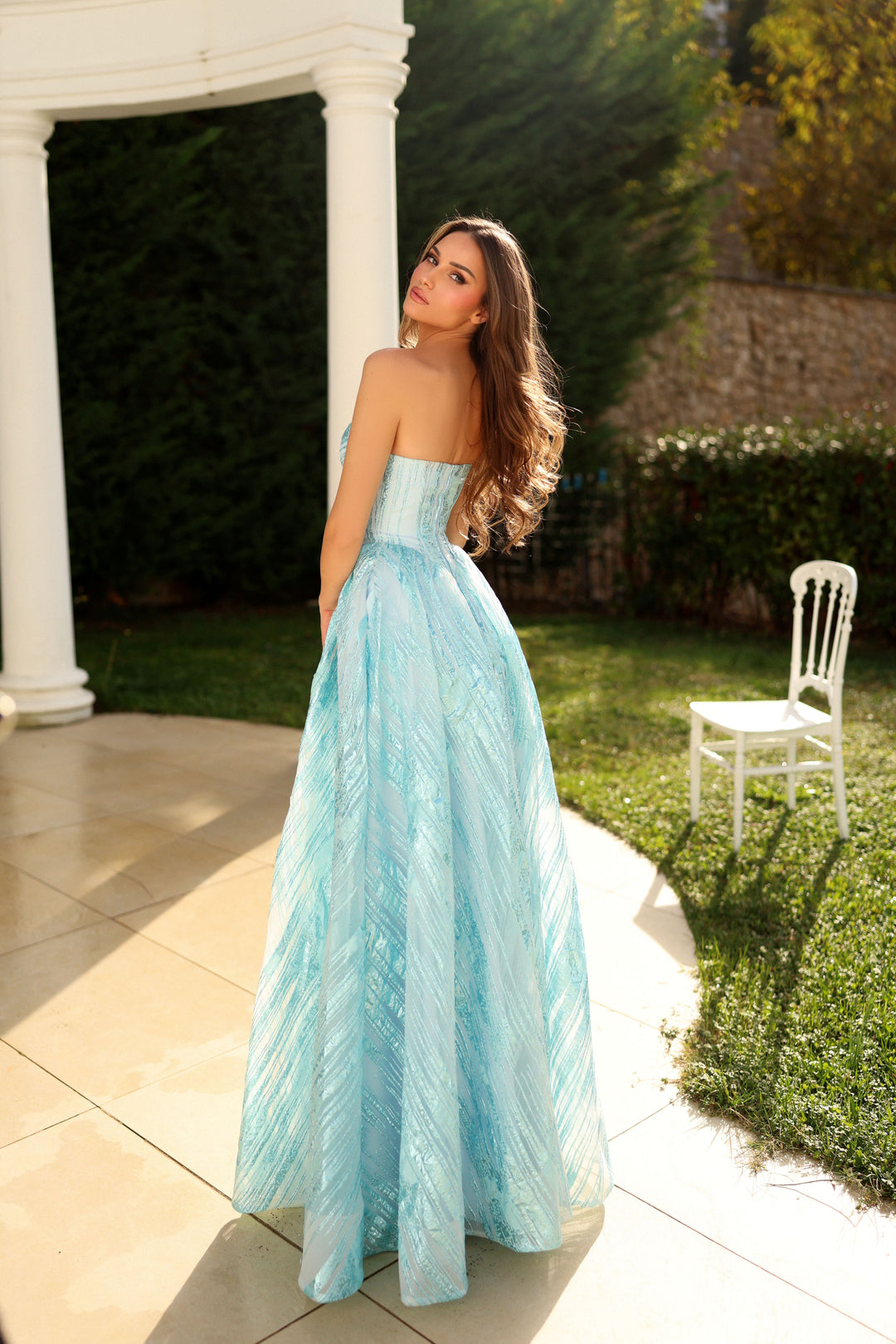 Tina Holly - Narelle TZ601 (Available in Baby Blue, Champagne, Silver grey, Light Aqu and Black Nude)