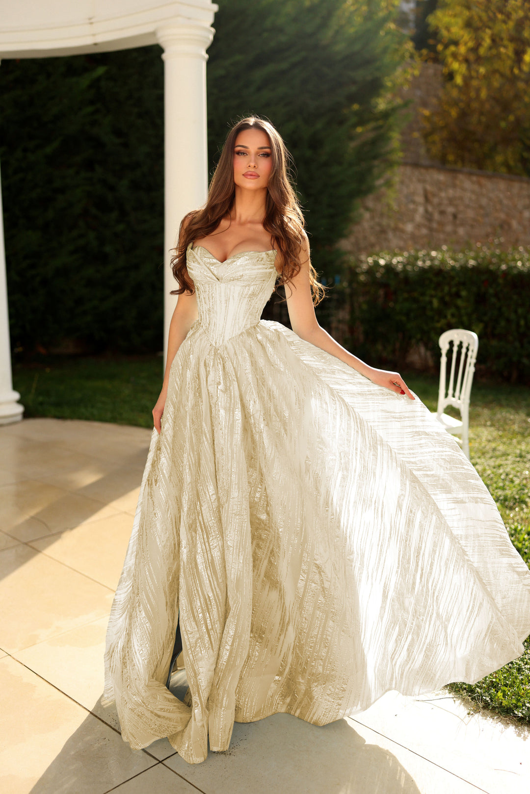 Tina Holly - Narelle TZ601 (Available in Baby Blue, Champagne, Silver grey, Light Aqu and Black Nude)