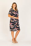 Vivid Chiffon Ness dress in Black Small floral