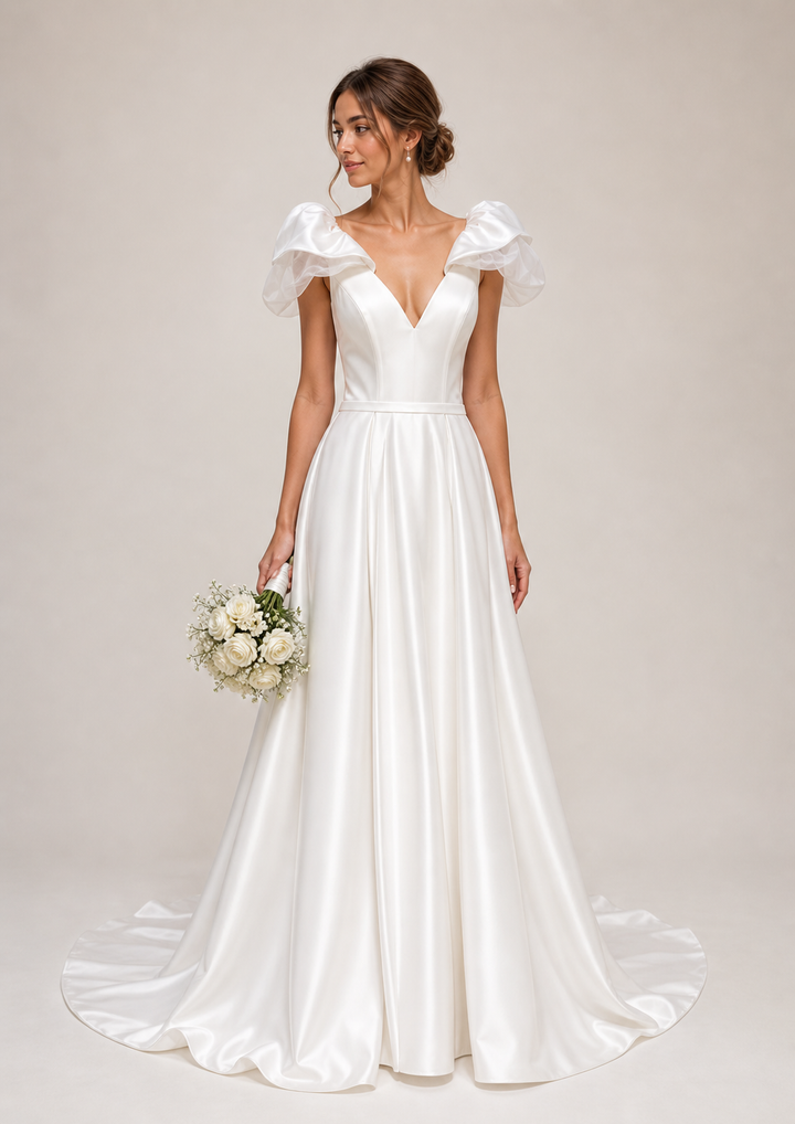 Runway 7 Bridal Tiarna VS004 - Available in Vintage White in Satin