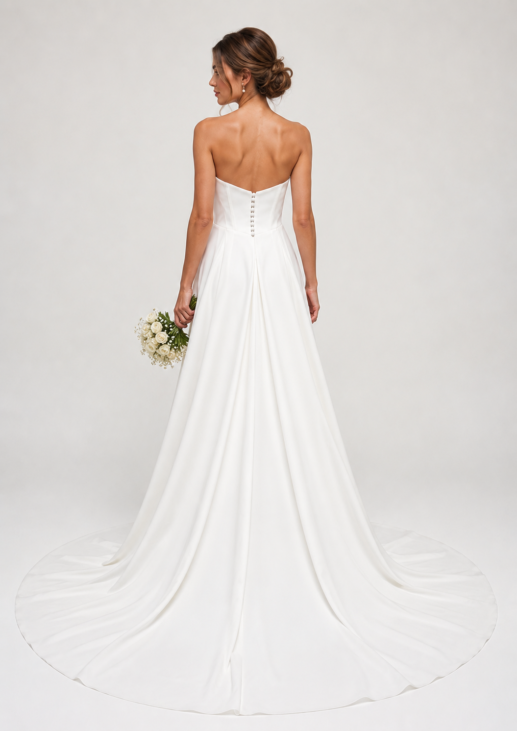 Runway 7 Bridal Sarah VS008 - Available in Vintage White in Stretch Crepe