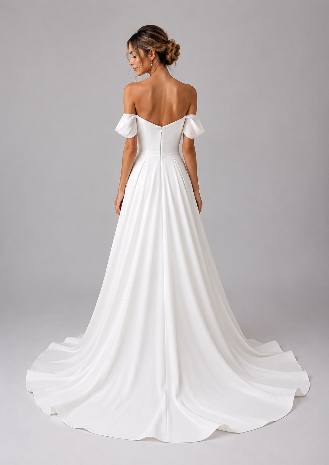 Runway 7 Bridal Kimberley VS015- Available in Vintage White in Crepe