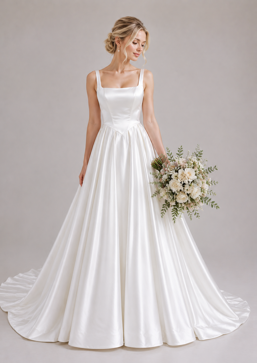 Runway 7 Bridal Anitta VS017- Available in Vintage White in Satin