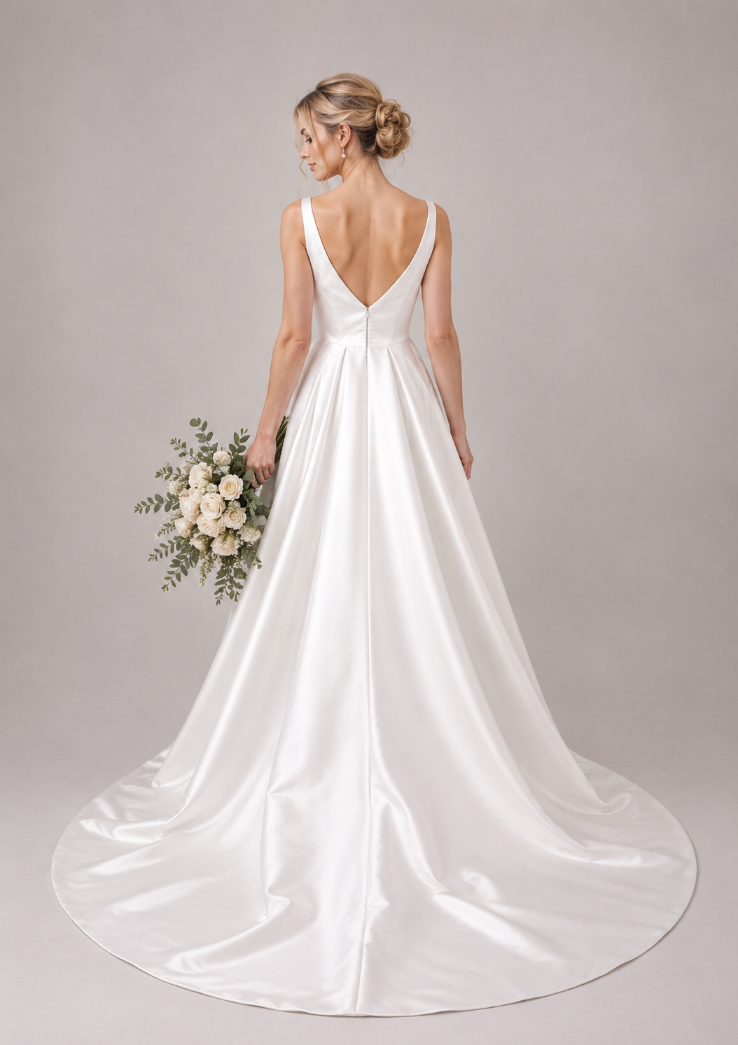 Runway 7 Bridal Anitta VS017- Available in Vintage White in Satin