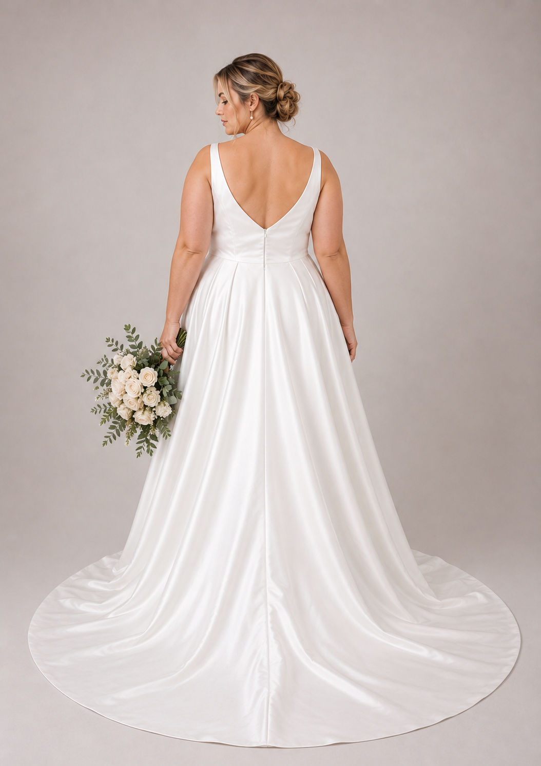 Runway 7 Bridal Anitta VS017- Available in Vintage White in Satin