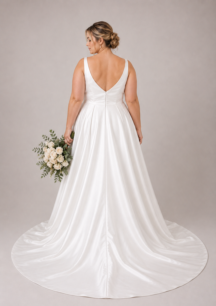 Runway 7 Bridal Anitta VS017- Available in Vintage White in Satin