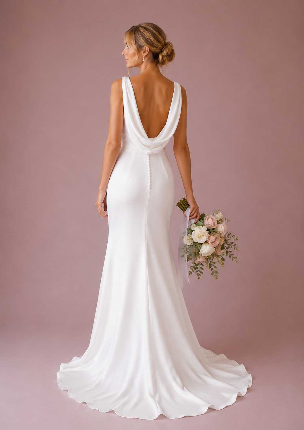 Runway 7 Bridal Christie VS022 - Available in Vintage White in Stretch Crepe
