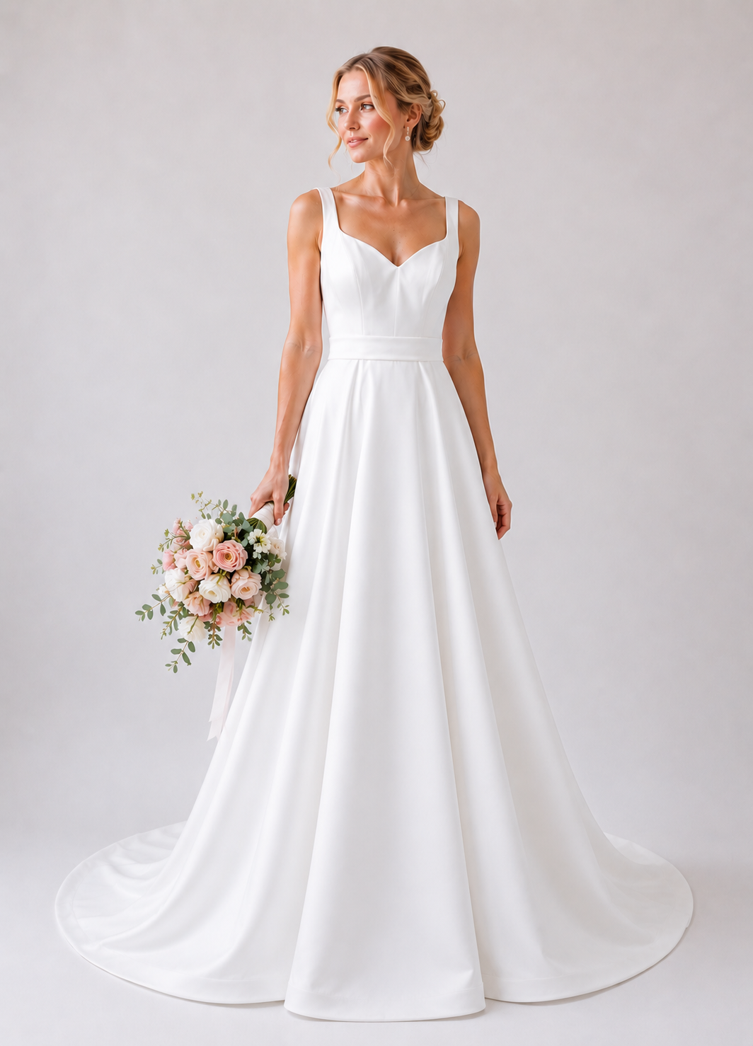 Runway 7 Bridal Wendy VS024 - Available in Vintage White in Crepe