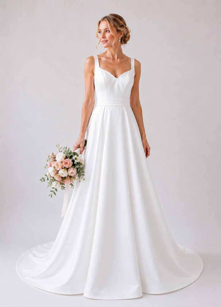 Runway 7 Bridal Wendy VS024 - Available in Vintage White in Crepe